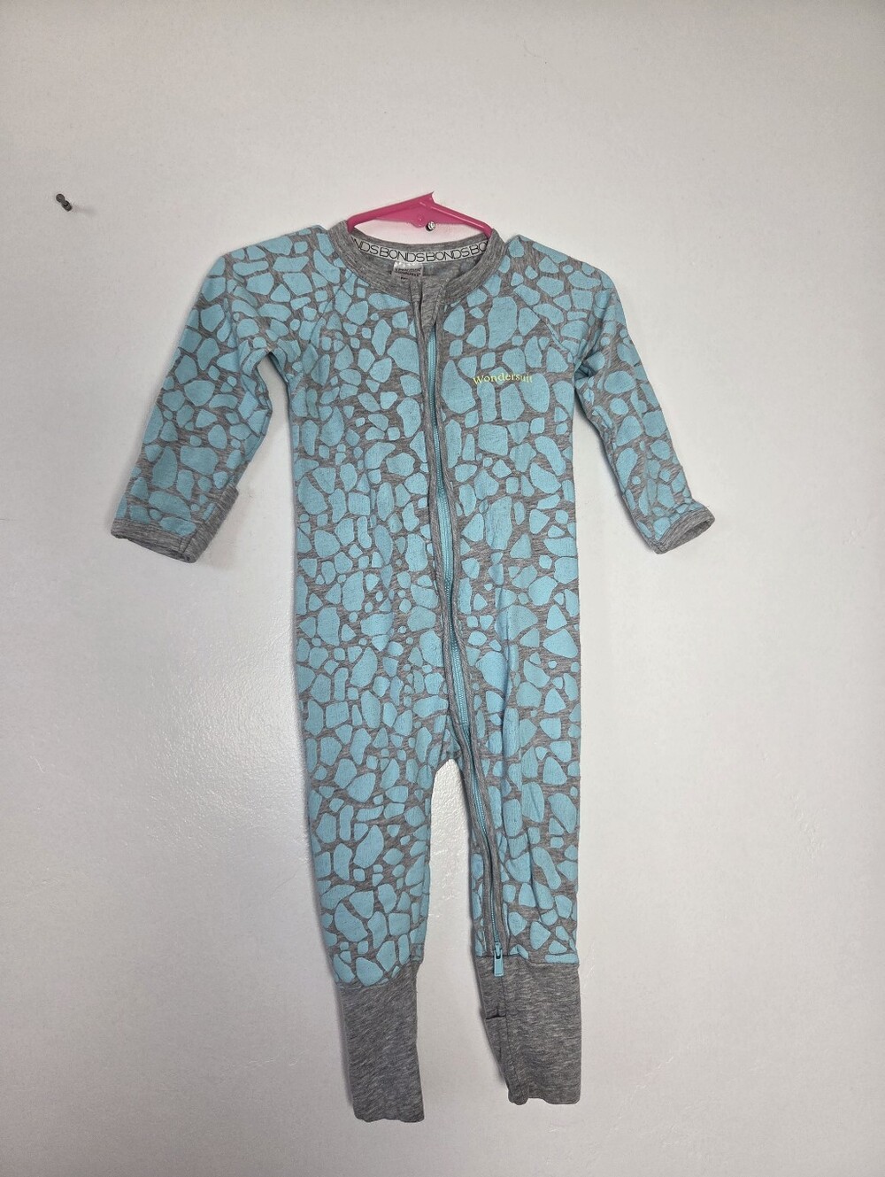 Bonds Wondersuit Blue Giraffe Magic Original One Piece Baby Sleeper Size 0 6-9 M